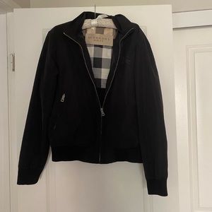 Burberry Brit nylon zip up black jacket unisex
